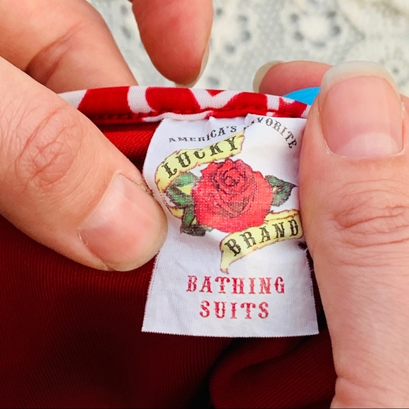 2IN1 Lucky Brand USA Vintage Swin Bikini Bottom TURNABLE Panties - Picture 13 of 16